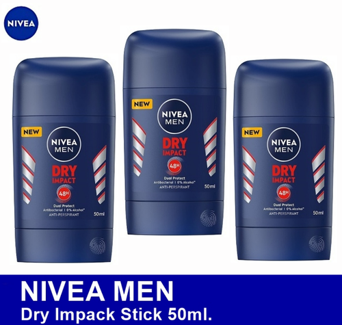 3x NIVEA Men Dry Impact Deodorant Stick Antiperspirant & deodorant Antibacterial - Picture 1 of 9