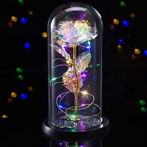 24K LED Enchanted Rose Women's Day Gift Love Perfect Gifts For Her Birthday Gift - Picture 6 of 20