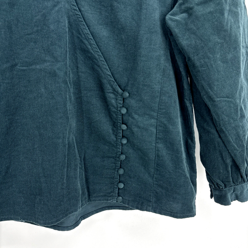 MADEWELL M Corduroy Kinston Side-Button Wrap Top Midnight Green NB556 - Picture 6 of 10