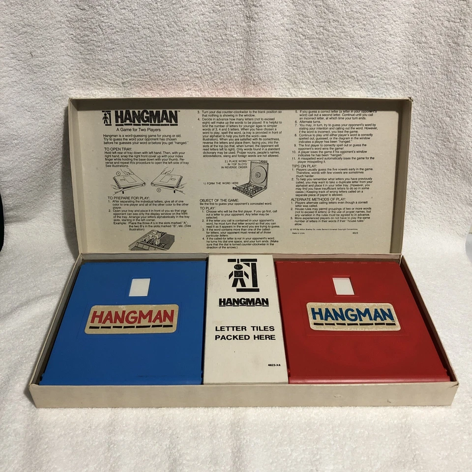 Vintage HANGMAN BOARD GAME Vincent Price,Milton Bradley,100% Complete #4623~1976 - Image 2 of 4