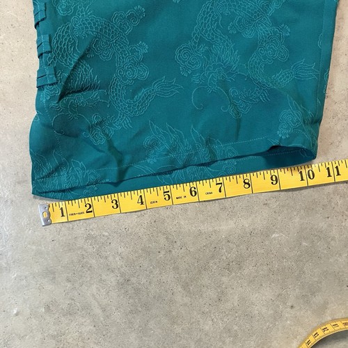 Citron Santa Monica Pants Womens 3X Green Silk Wide Leg Pull On Elastic Waist - Picture 7 of 13