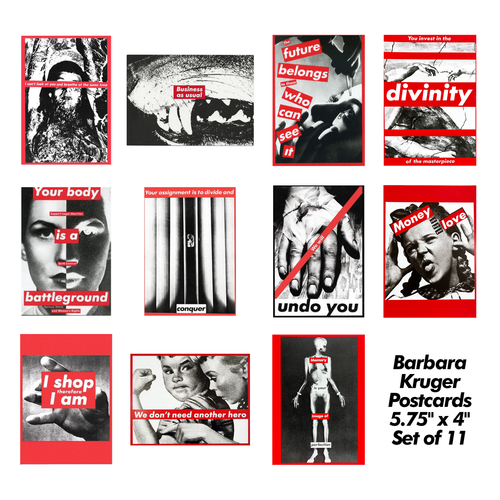 Barbara Kruger Art Postcards Print Rare 80s Vintage Supreme Unposted | Set of 11 - Picture 1 of 12