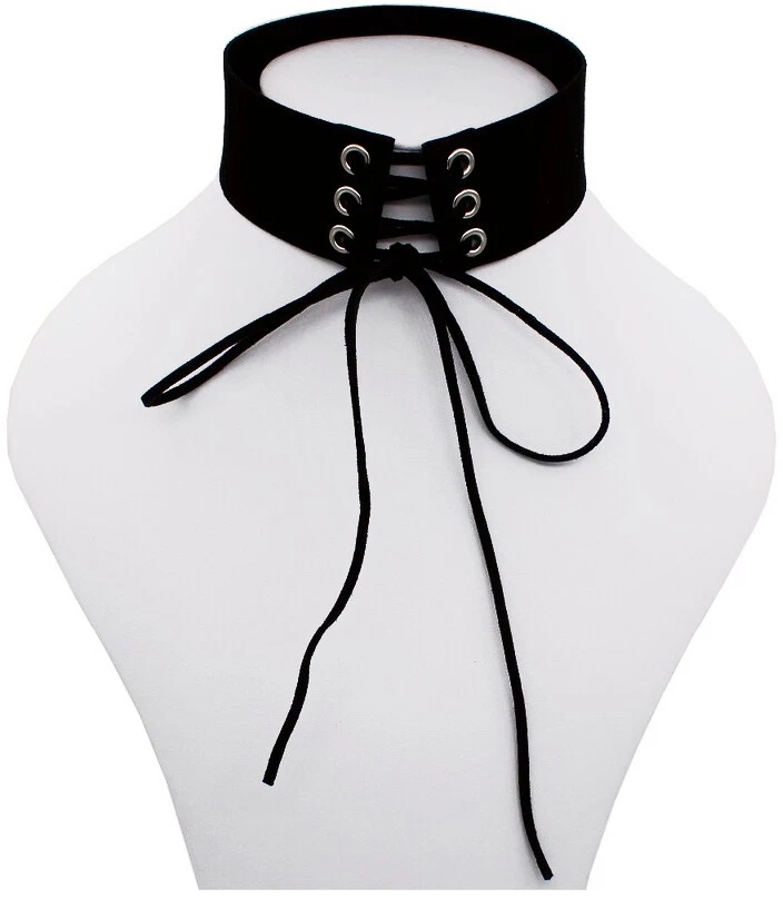 White tie up choker outlet