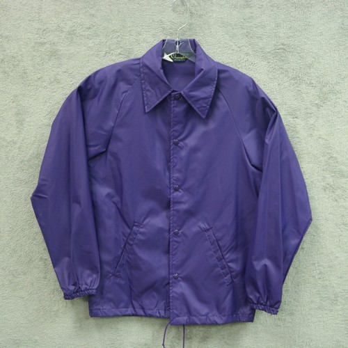 1960s Champion Coach Jacket Mens Small Purple Windbreaker Running Man Logo Rare - Picture 3 of 11