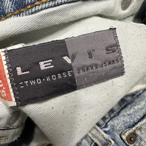 Vintage Levi’s Two Horse Brand Straight Jeans Leather Tab 36 X 32 USA - Picture 10 of 11