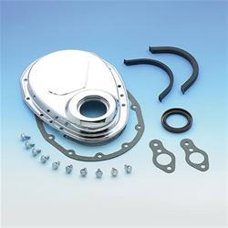 KIT DE CUBIERTA DE SINCRONIZACIÓN CROMADA MRG 4590 CHEVY BLOQUE PEQUEÑO ¡INCLUYE JUNTA Y PERNOS!¡! - Imagen 2 de 2