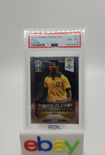 2014 Panini Prizm World Cup #41 Pele Stars 💎 PSA GRADE 8 - Picture 3 of 3