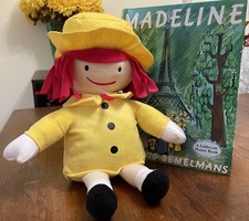 Madeline Hardcover Book Plush Doll 13" Yellow Coat Hat Toy 2016 Kohl's Cares