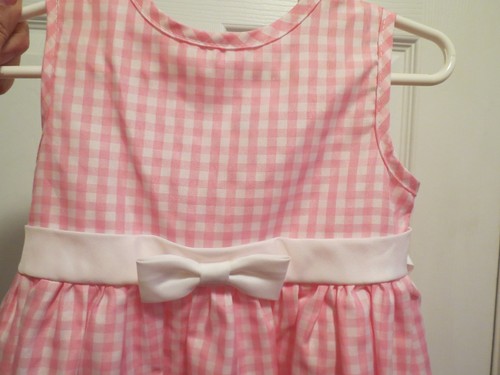 Perfectly Dressed pink gingham sleevless dress summer size 3t cool bow front - Picture 1 of 2