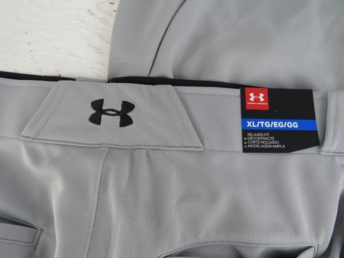 New UA Under Armour Men's Utility Relaxed Fit Baseball Pant, Gray XL - Picture 4 of 6