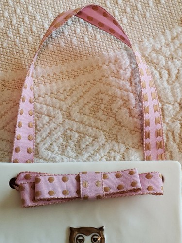 Grasslands Road Owl Pink Baby Nursery Sign Bebe's Room Ceramic Plaque Ribbon - Picture 5 of 12