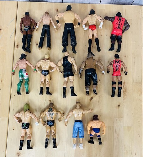 Vintage Lot 14 Wrestling Action Figures WWE WWF WCW 03-10 Jakks Pacific Mattel - Picture 2 of 12