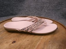Vionic Alta Women's Toe Post Orthotic Sandals Rose Leopard Flip Flops Size 9 M