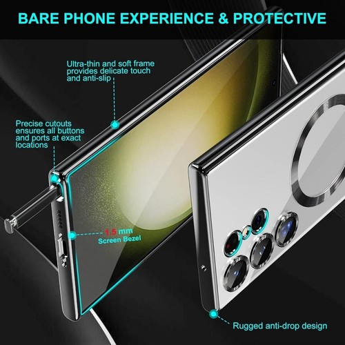 For Samsung Galaxy S24 23 22 - Mag Safe Magnetic Colored Bumper Phone Case - Picture 5 of 15