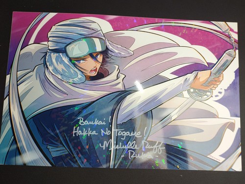 Póster firmado con autógrafo Bleach Rukia Bankai Hakka no Togame Michelle Ruff 11x17 - Imagen 18 de 23