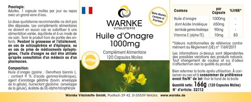 Nachtkerzenöl - 120 Softgels- hochdosiert - vegan | Warnke Vitalstoffe - Bild 4 von 7