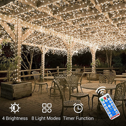 Solar Rope Lights Outdoor 66FT 200LED String Lights IP67 Waterproof 8 Modes - Picture 5 of 9
