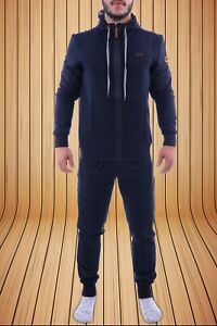 navy blue boss tracksuit