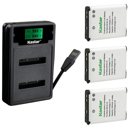 Kastar Battery LZD2 Charger for Nikon EN-EL19 Nikon Coolpix S3500 Coolpix S3600 - Picture 10 of 11