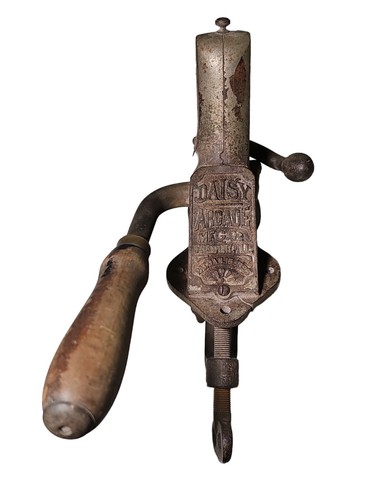 Antique Daisy Arcade Pat Jan 15 1895 Cork Screw Opener Wall Cast Metal Fancy - Picture 3 of 9