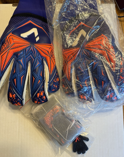 Soccer Goalie Gloves - Size 9 Adult Strong Giga Grip Finger Wrist Protection NEW - Picture 2 of 6