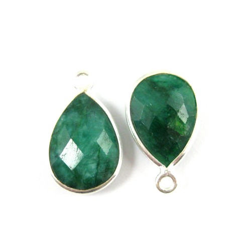 Gemstone Pendant - Sterling Silver Bezel Gem-Small Teardrop Gem- 10x14mm (2pcs) - Picture 38 of 39