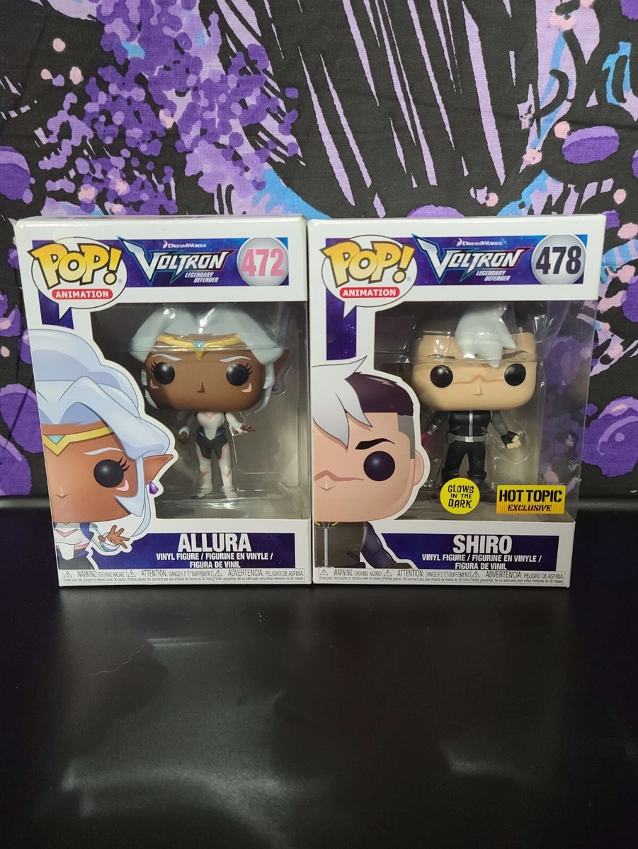 Funko POP Voltron Allura 472 and Shiro 478 GITD Hot Topic Exclusive