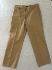 DOCKERS Classic Fit Men’s Dress Pants Tan Flat Front 36x32