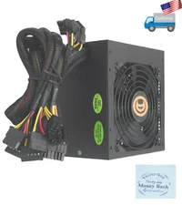 NEW 680W Quiet ATX 12V Gaming Power Supply Unit Intel/AMD Desktop PC 6/8pin PCIe