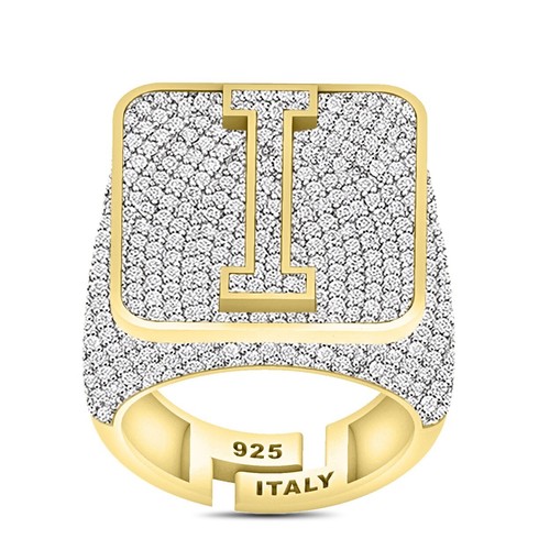 VVS1/D 6.53 Cwt. Certified MOISSANITE Diamond Initial Letter Alphabet Ring Band - Picture 52 of 135