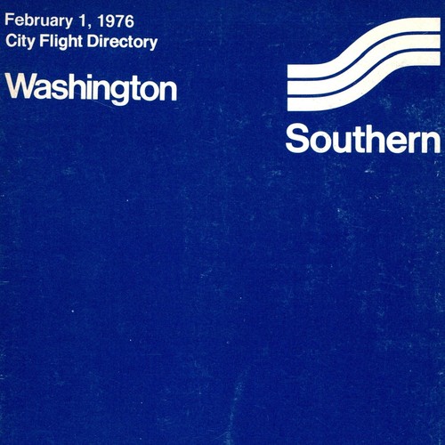 1976/2/1 Southern Airways Horario WASHINGTON DC City Directorio de vuelos Líneas 4A