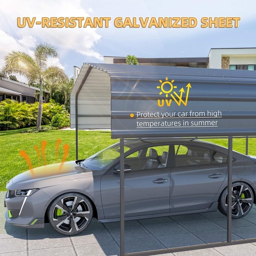 Outdoor Carport Heavy Duty Car Shelter Gazebo Garage 20x20' 30x20' 12x30' 12x25' - Picture 40 of 87