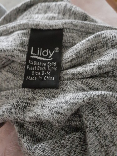 Lildy Gray Super Cuddly Soft Top Ltwt Sweater Hi Low Heathered Small/Medium New - Picture 2 of 9