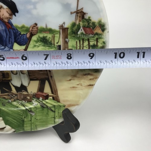 Royal Schwabap Zierteller handverziert 1984 signiert JC Hunnik Clog Vintage - Bild 2 von 5