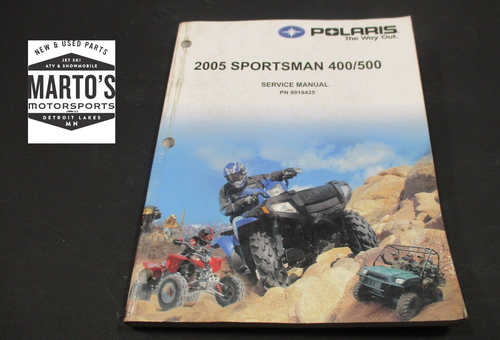 OEM POLARIS 2005 SPORTSMAN 400 & 500 4X4 ATV DEALER SHOP SERVICE MANUAL & DISC