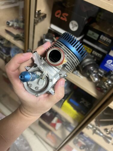 Rare 3M 170 RC engine F3A engine double plug Rear exhaust with pump - Picture 4 of 5