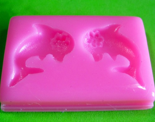 2 lindos delfines con flores molde de Fairie Blessings - Imagen 4 de 4