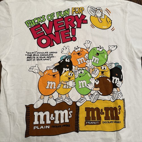 M&M's Chocolate Fun For Everyone T-Shirt 🍫🎉 Adult Large Double Sided - Picture 9 of 9