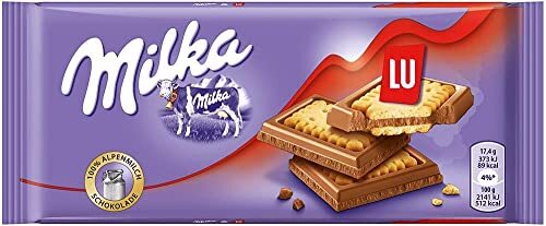 Milka Chocolate Lu Biscuit Bar Alpine Christmas Birthday 3 Ounce Pack of 10 - Imagen 5 de 6