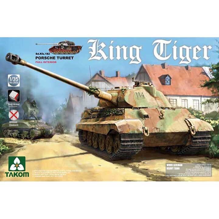 Takom #2074 1/35 WWII Sd.Kfz.182 King Tiger Porsche | eBay