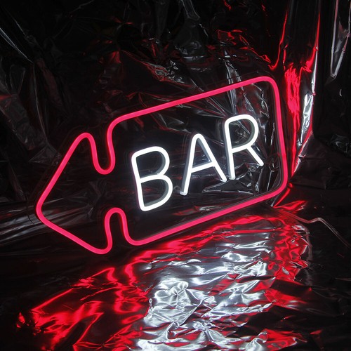 Bar LED Neon Light Bistro Beer Pub Club Wall Decor Nightlight Advertising Sign - Picture 3 of 10