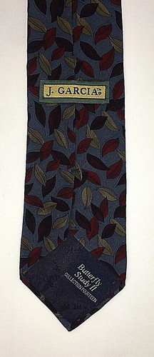 Jerome J. Garcia Vintage Men's 100% Silk Neck Tie Leaves Made in U.S.A. 1996 - Picture 5 of 6