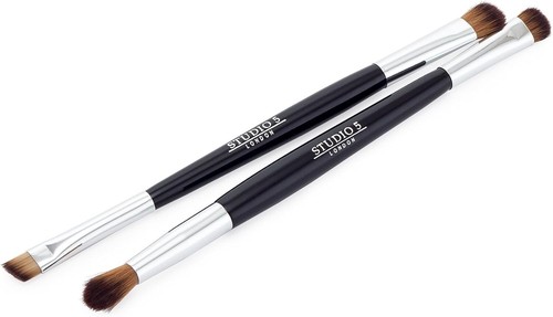 Luxury Eye Brush Set: 2-Piece Double-Ended Wand Brushes for Precision Makeup - Picture 3 of 4