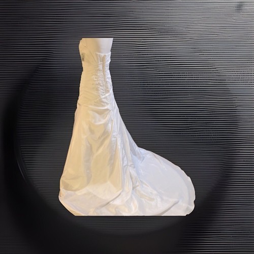 Reduced Price -Taffeta draped A-line gown Davids Bridal Style T9579 New with Tag - Picture 4 of 8