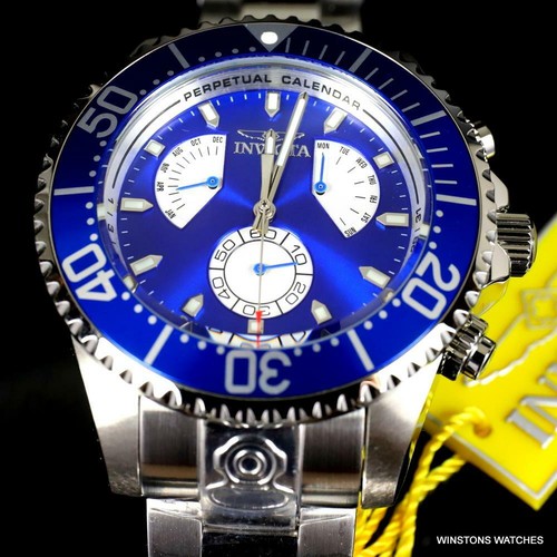 Invicta Grand Diver Master Calendar Stainless Steel Blue 47mm Watch New - 第 8/12 張圖片