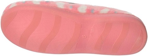 Warmer Damen-Mokassin-Pantoffel mit strapazierfähiger Sohle isoliert - grau, rosa - Bild 14 von 14
