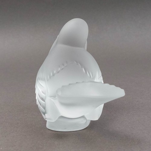 Estatuilla de pájaro gorrión burlón moquer de cristal Moineau de Lalique Francia (leer) - Imagen 5 de 9