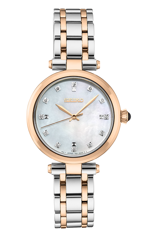 Seiko White Mother of Pearl Women's Watch - SRZ534 for sale