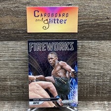 2022 Panini Prizm UFC Fireworks #7 Israel Adesanya