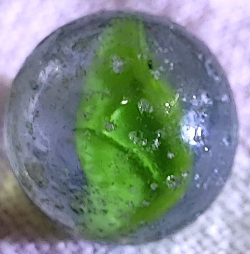TOY MARBLES 4 Railroad 3 clear base 1 yellow base through light 3vein & streak - Picture 22 of 23